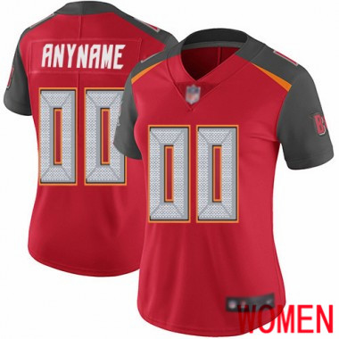 Football Red Jersey Women Limited Customized Tampa Bay Buccaneers Home Vapor Untouchable->customized nfl jersey->Custom Jersey